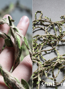 绿色森林系树枝藤蔓条麻绳叶子 手工diy装饰材料婚庆植物花藤装饰