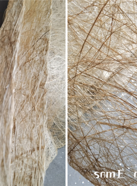远古植物麻 diy草木编织错乱肌理布料 时装舞台演出服装外套面料