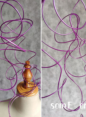 原创进口硬挺铝线深紫色 手工diy航空铝工艺编织设计师创意辅料