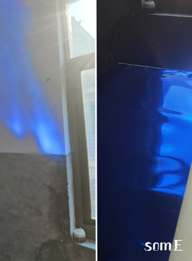 暗黑蓝色加厚/优质皮革 硬挺人造皮革防水反光外套服装设计师面料