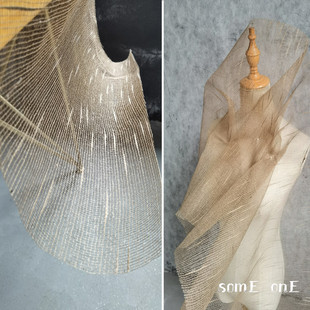 复古咖色归隐手工棉麻 立体重肌理衬衣布汉服布料服装设计师面料