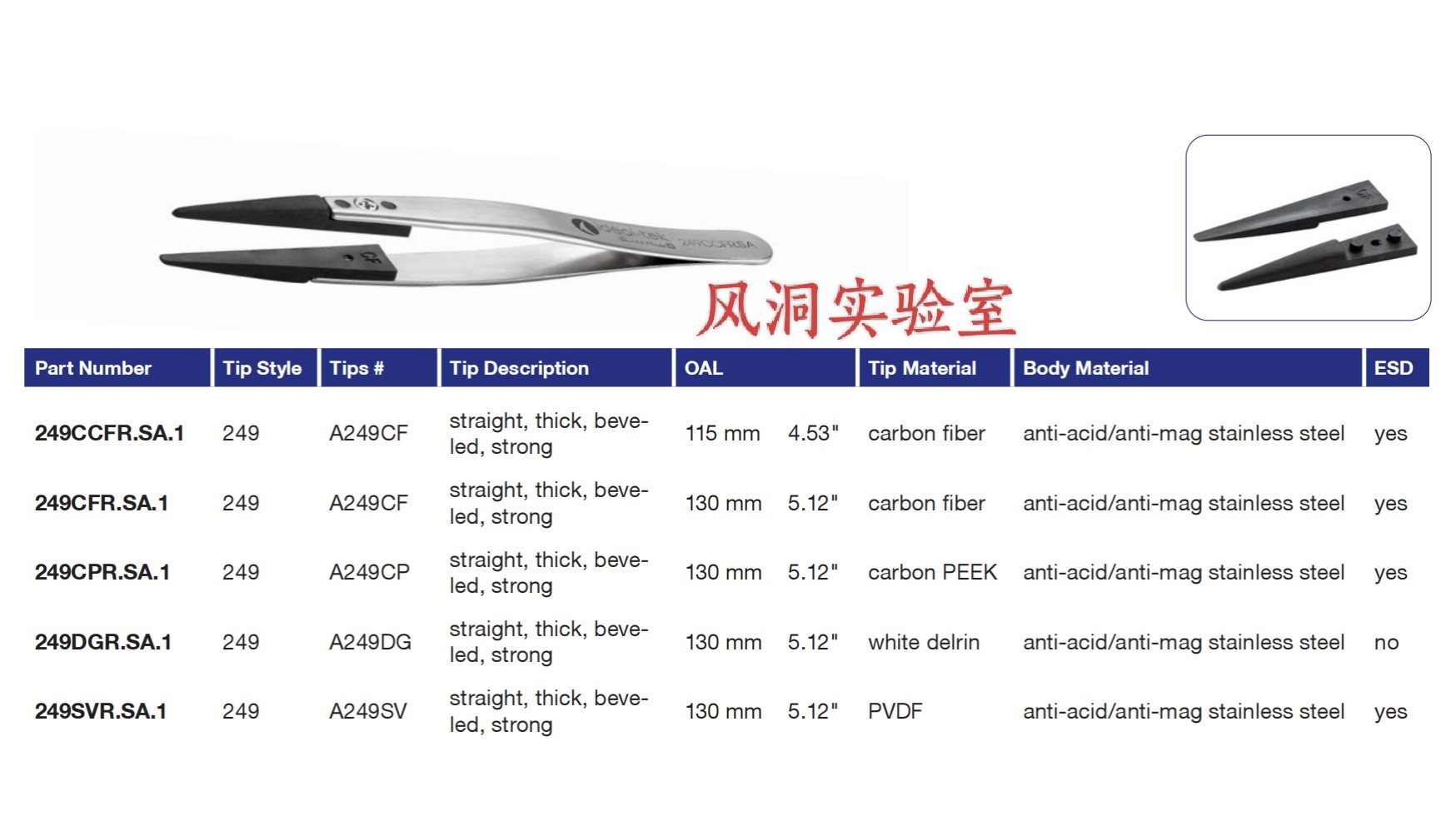 瑞士ideal-tek镊子249CPR.SA耐高温镊子 碳纤维镊子头A249CP 科研,商业/办公家具,实验室配件,淘宝优惠券,粉丝福利购,淘宝优惠卷