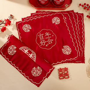 结婚红色小手帕喜字方巾婚礼用的换喜手绢中式扔喜帕新娘陪嫁用品