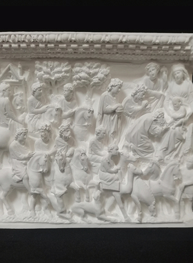 《三博士朝》石膏浮雕装饰画桌面扩香摆件北欧艺术ins风小众diy