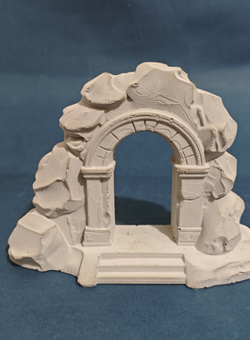 水泥艺术石头洞天拱门桌面装饰摆件北欧风格鱼缸造景小众家居饰品