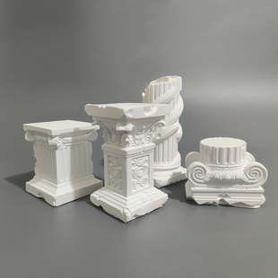 ins风罗马柱摆件欧美风装饰品石膏雕像拍照摄影背景装饰品展示台