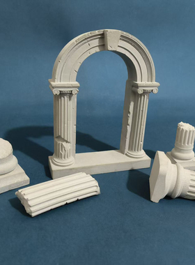 水泥艺术哥特式拱门桌面装饰摆件北欧风格鱼缸造景小众家居饰品