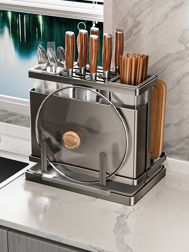 304不锈钢厨房刀架置物架2025新款菜刀筷子筒砧板一体刀具收纳架,厨房/烹饪用具,刀架,淘宝优惠券,粉丝福利购,淘宝优惠卷