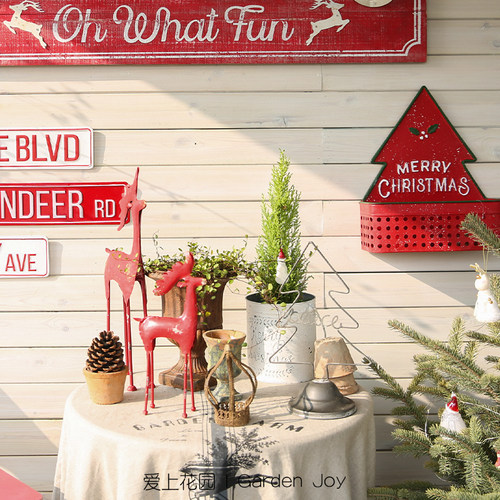 圣诞花园露台家居摆件装饰