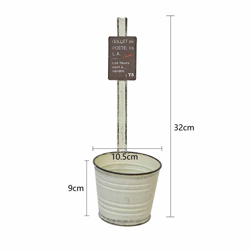 爱上花园园艺杂货装饰摆件阳台露台铁皮勺子横牌壁挂盆