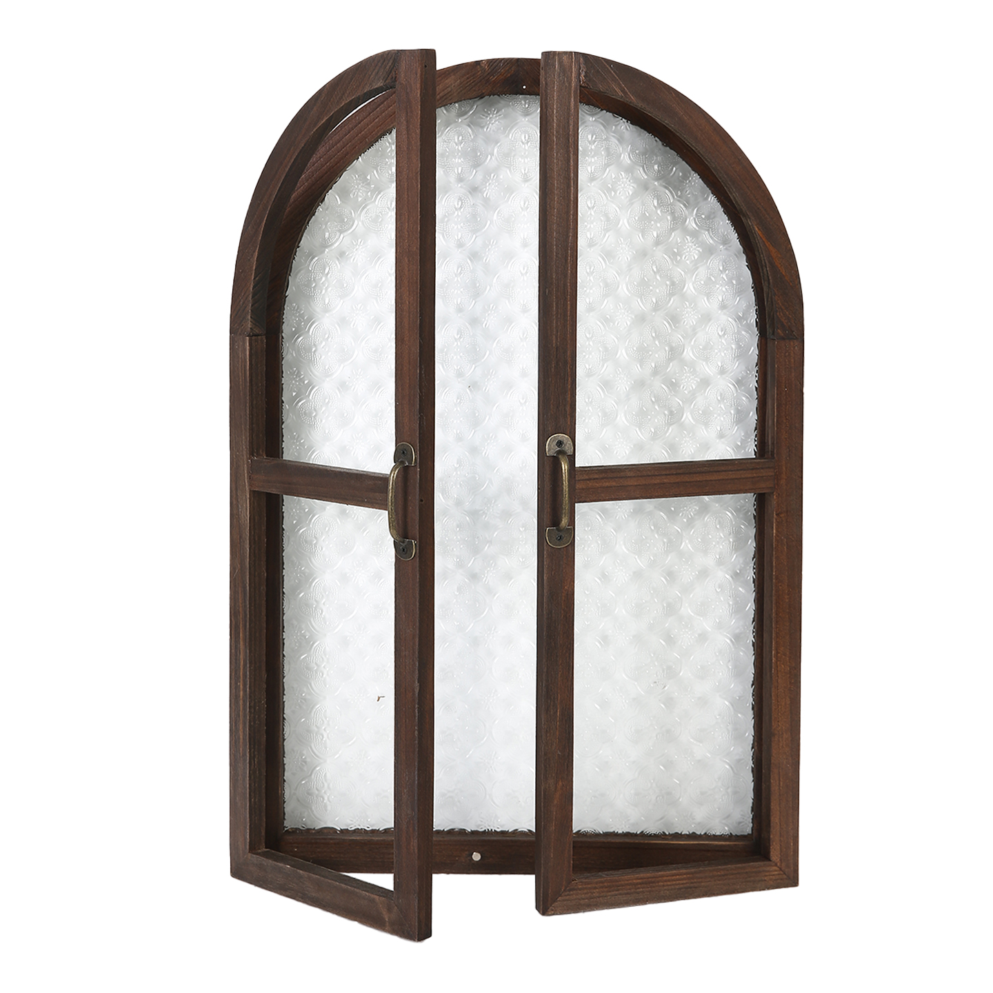 爱上花园家居阳台庭院装饰实木海棠花玻璃复古拱门假窗壁饰背景