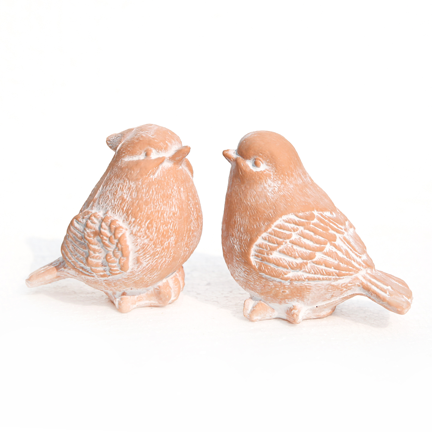 爱上花园杂货庭院阳台家居装饰摆件红陶扑白做旧小鸟