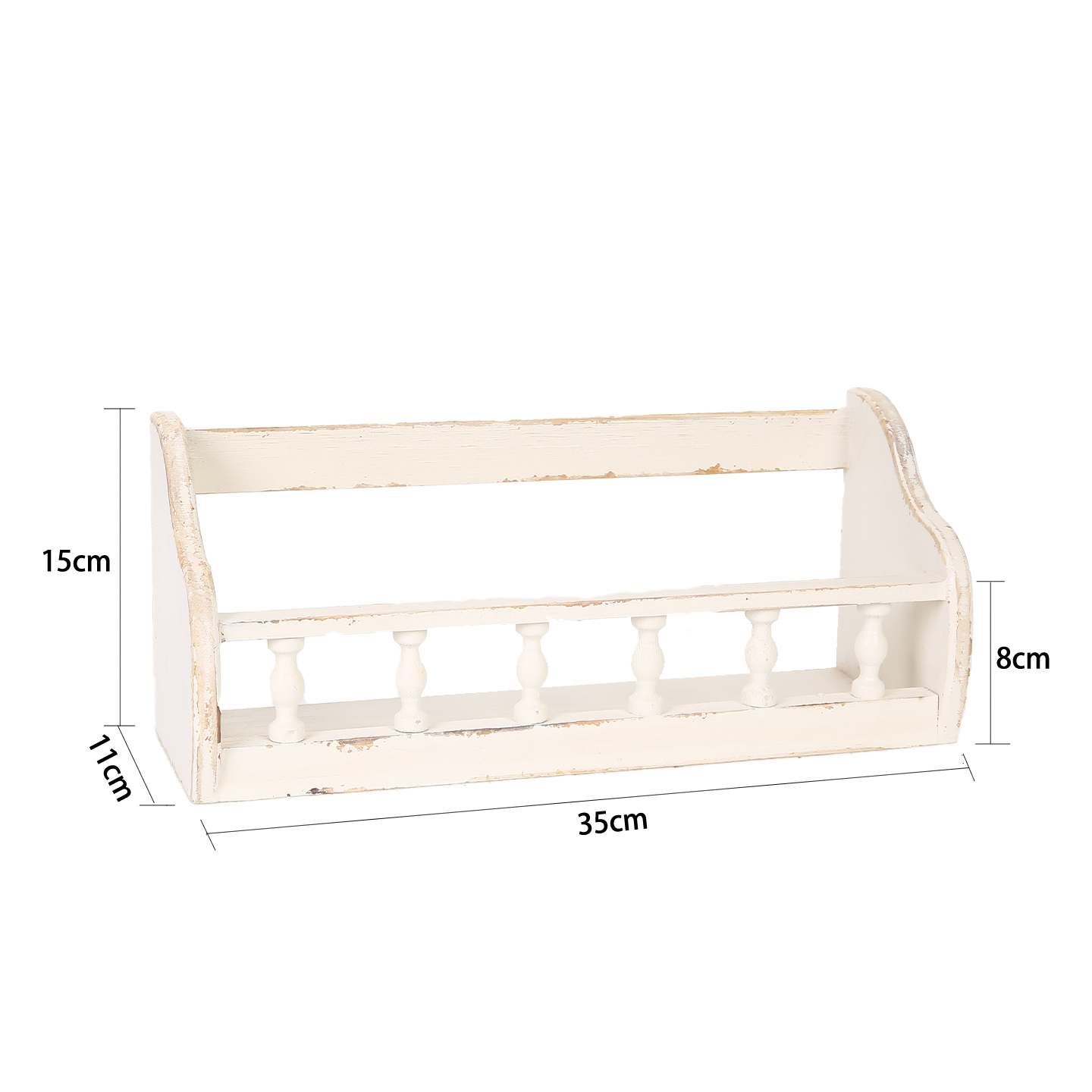 爱上花园杂货花园庭院阳台家居装饰置物法式实木做旧壁挂置物架