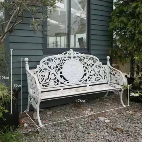 爱上花园铸铁做旧椅子园艺