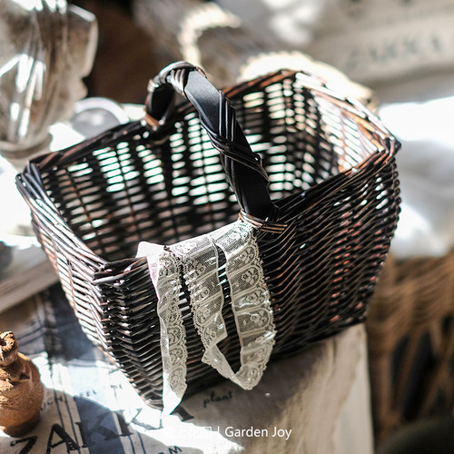 家居装饰收纳篮挂篮复古色