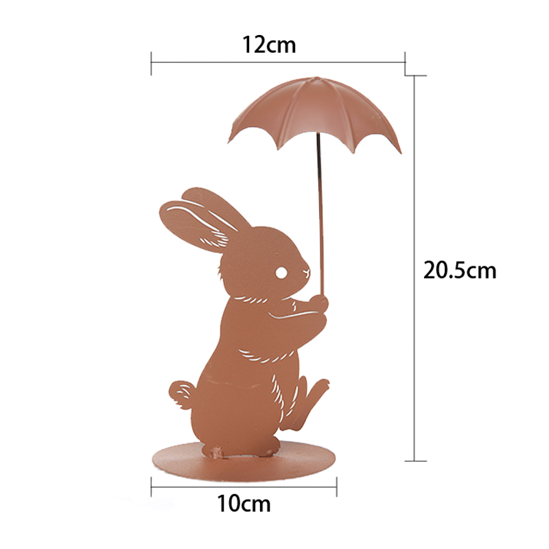 爱上花园铁艺卡通小兔子花插 装饰插件花园庭院阳台装饰 口价