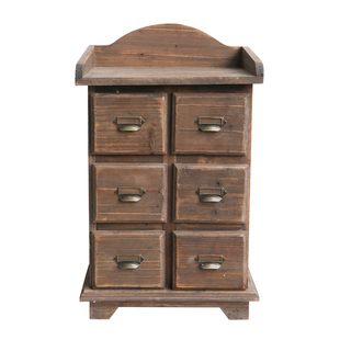 爱上花园家居装饰复古收纳柜老旧实木六斗六宫格六抽屉收纳装饰柜