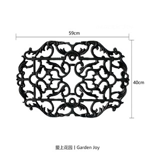 爱上花园丨 花园庭院门廊入口处 铸铁欧式地垫 脚踏板 园艺用品