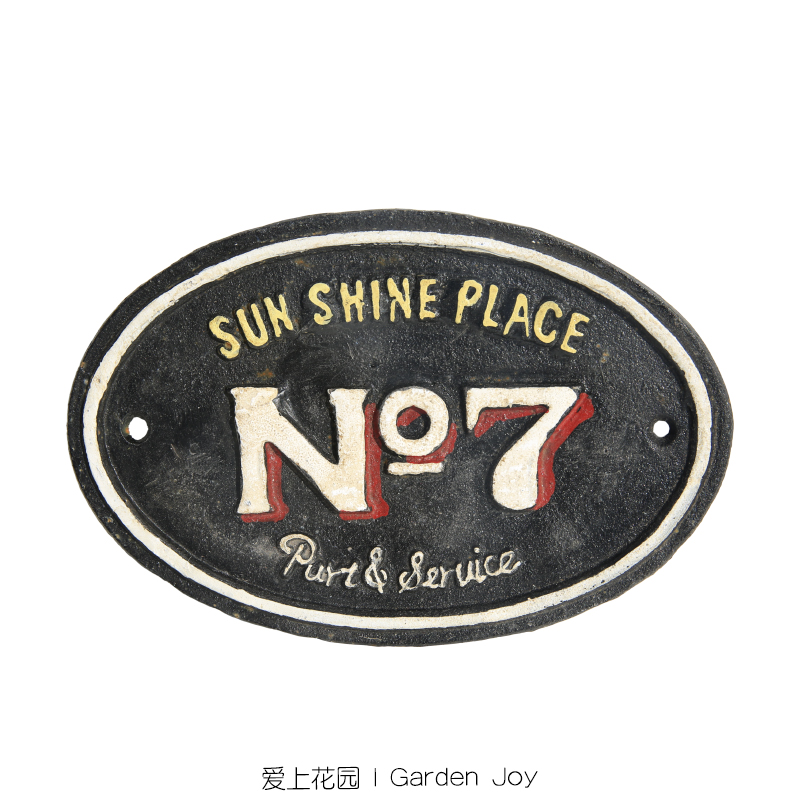 铸铁做旧挂牌花园英文装饰牌