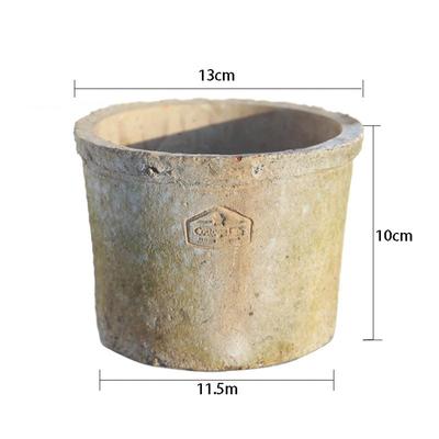 爱上花园粗陶多肉植物花盆泥盆黑红白41复古做旧透气瓦盆房子logo