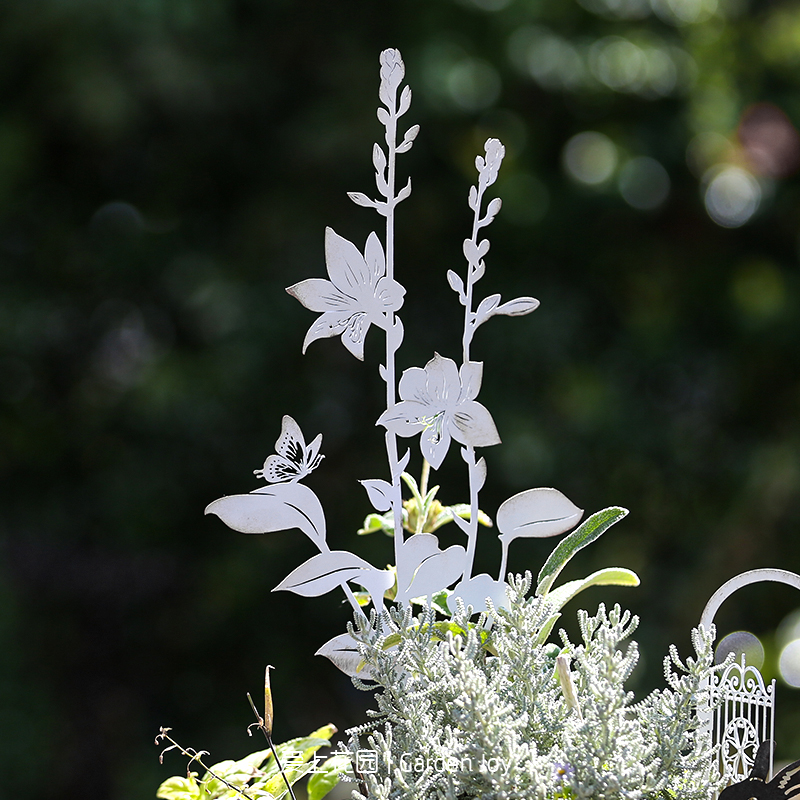 爱上花园|园艺杂货装饰锈色做旧 小花飞燕草花插摆件随单包