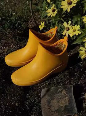 靴子短筒雨靴雨鞋防水