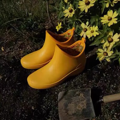 靴子短筒雨靴雨鞋防水