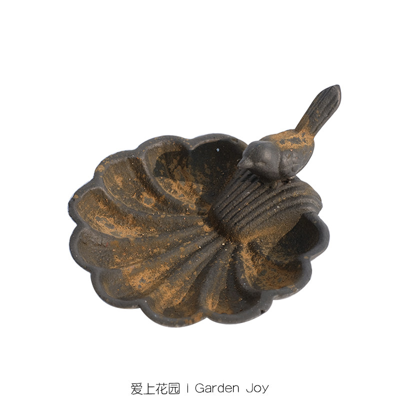 爱上花园 园艺杂货 庭院装饰摆件 铸铁做旧站鸟贝壳托盘,鲜花速递/花卉仿真/绿植园艺,其它园艺用品,淘宝优惠券,粉丝福利购,淘宝优惠卷