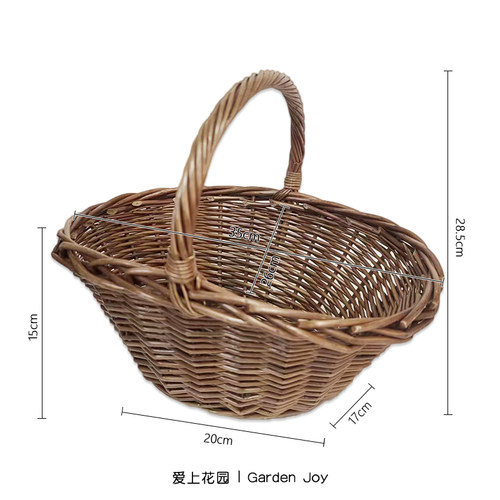 爱上花园花篮收纳篮手工园艺柳编