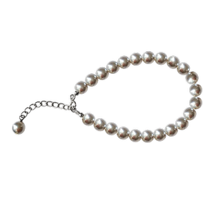 施家灰珍珠手链女925纯银小米珠手串真多麻灰珍珠轻奢高级感手饰