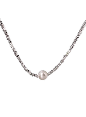 S999纯银爆闪碎银子项链