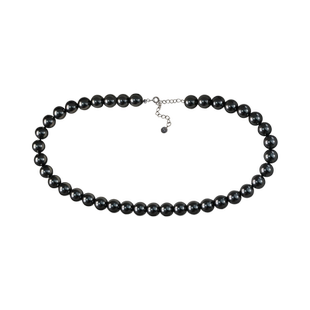 施家大溪地黑灰珍珠项链女纯银轻奢小众高级感毛衣链小米粒锁骨链