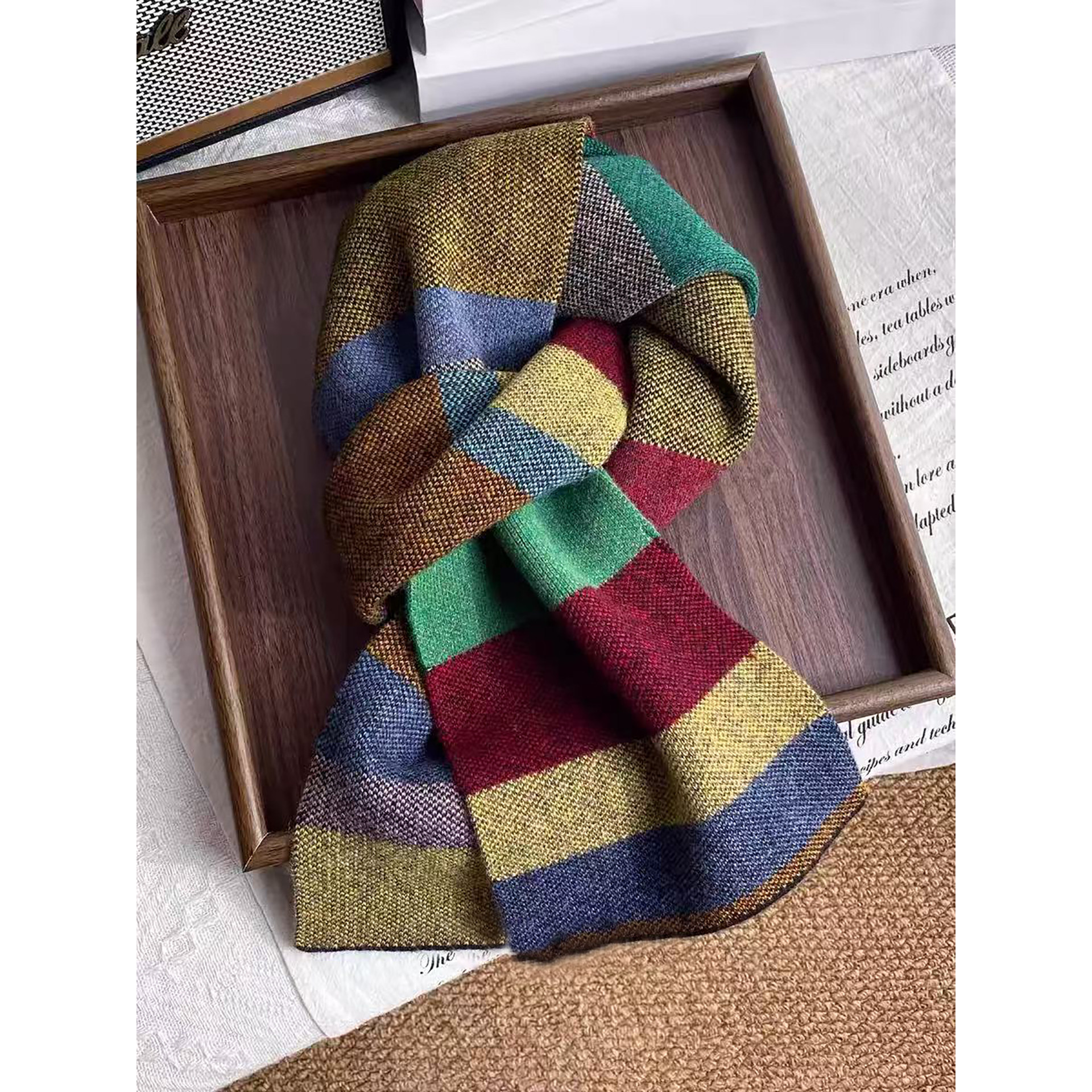 高端什么都能搭纯羊毛针织围巾2025新款秋冬季条纹多巴胺撞色披肩,服饰配件/皮带/帽子/围巾,围巾/丝巾/披肩,淘宝优惠券,粉丝福利购,淘宝优惠卷