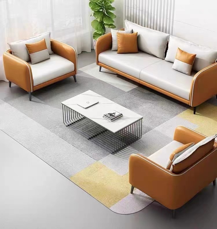 休息区简约现代风茶几套装沙发