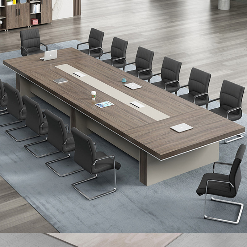 大型开会议桌长桌长方形简约现代办公洽谈板式接待室培训桌椅组合