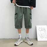 2020七分裤男宽松大码工装裤沙滩裤阔腿裤夏休闲裤K123-P35，男装牛仔裤，星座207
