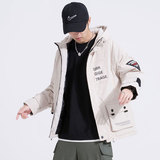 2020工装棉衣男日系印花贴标棉服外套连帽棉袄MY52-P100-控128，男装棉衣，星座207