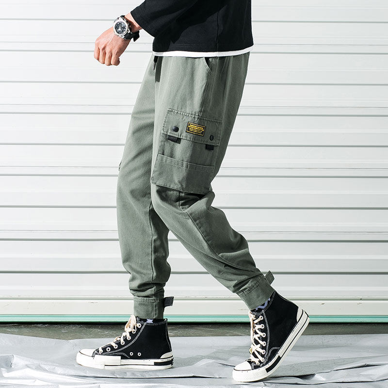 工装裤男休闲裤宽松直筒束脚裤小脚裤运动裤哈伦裤男207- K86-P30图片