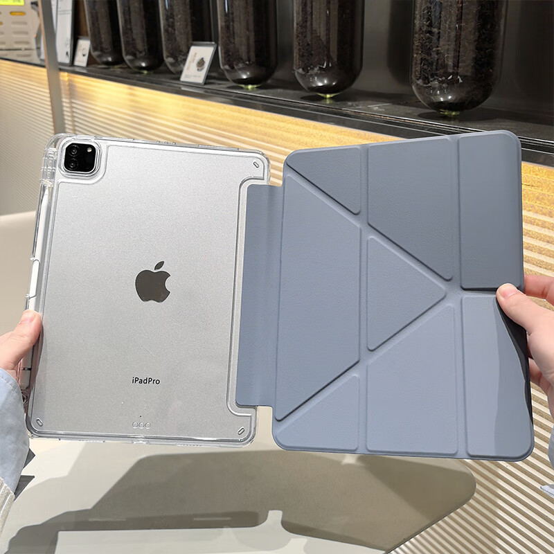 3+Y带笔槽ipad保护套2025新款iPadpro保护壳11寸air7/6/5平板壳mini7第九代8/7苹果ipad10代透明硬壳防弯抗摔