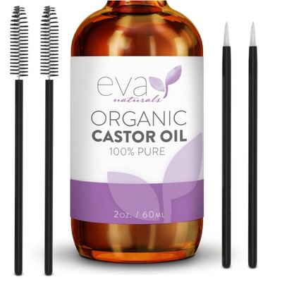 Eva Naturals Organic Castor Oil (2oz) - Promotes Hair
