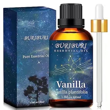 BURIBURI 100ML Vanilla Essential Oil， 100% Pure Undiluted