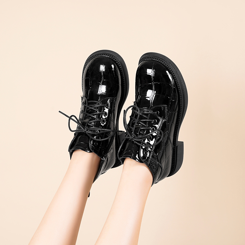 真皮短靴女平底小皮鞋加绒马丁靴