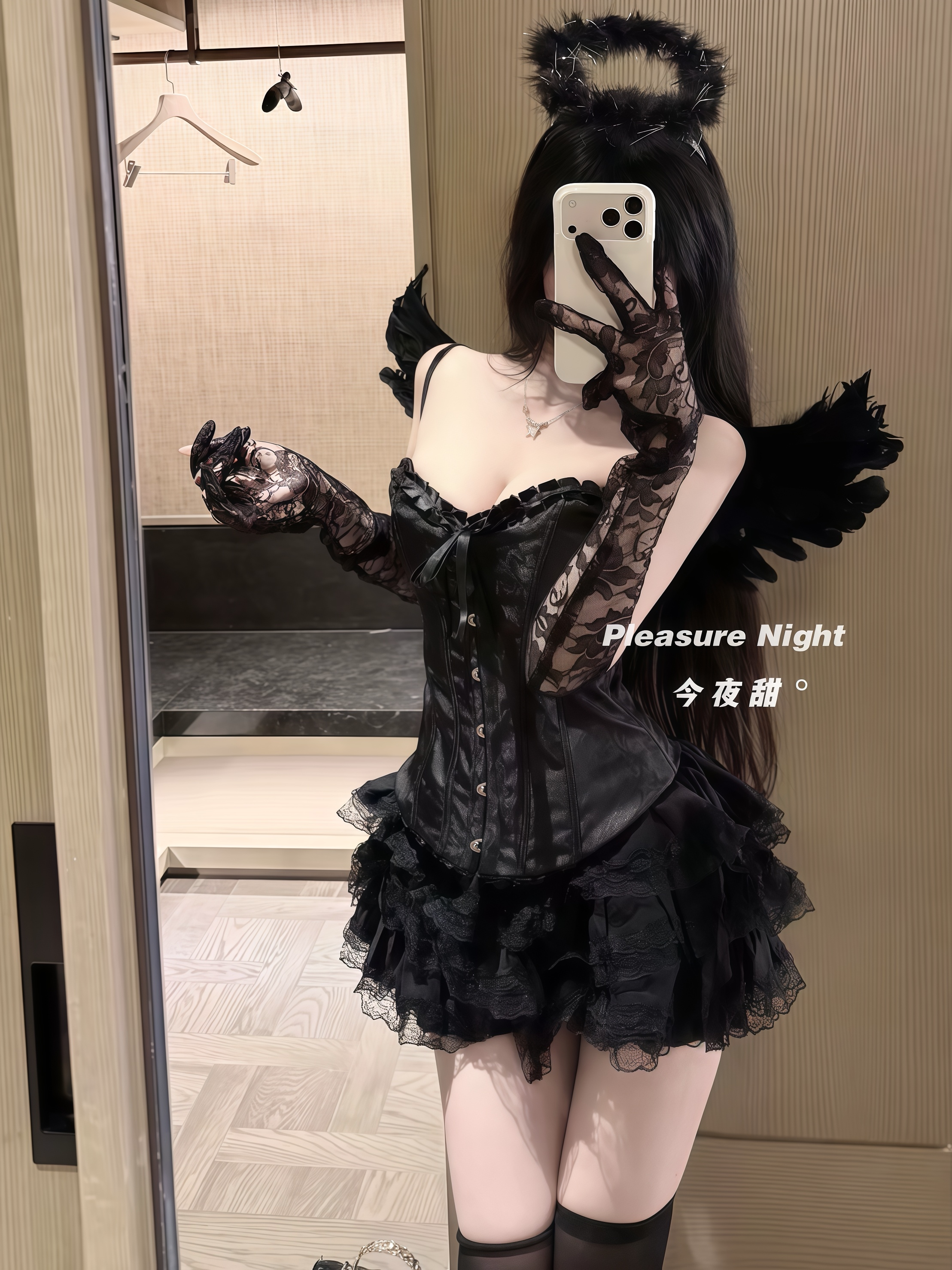 恶魔新娘*性感纯欲风鱼骨胸衣抹胸上衣cospaly制服套装蓬蓬裙生日