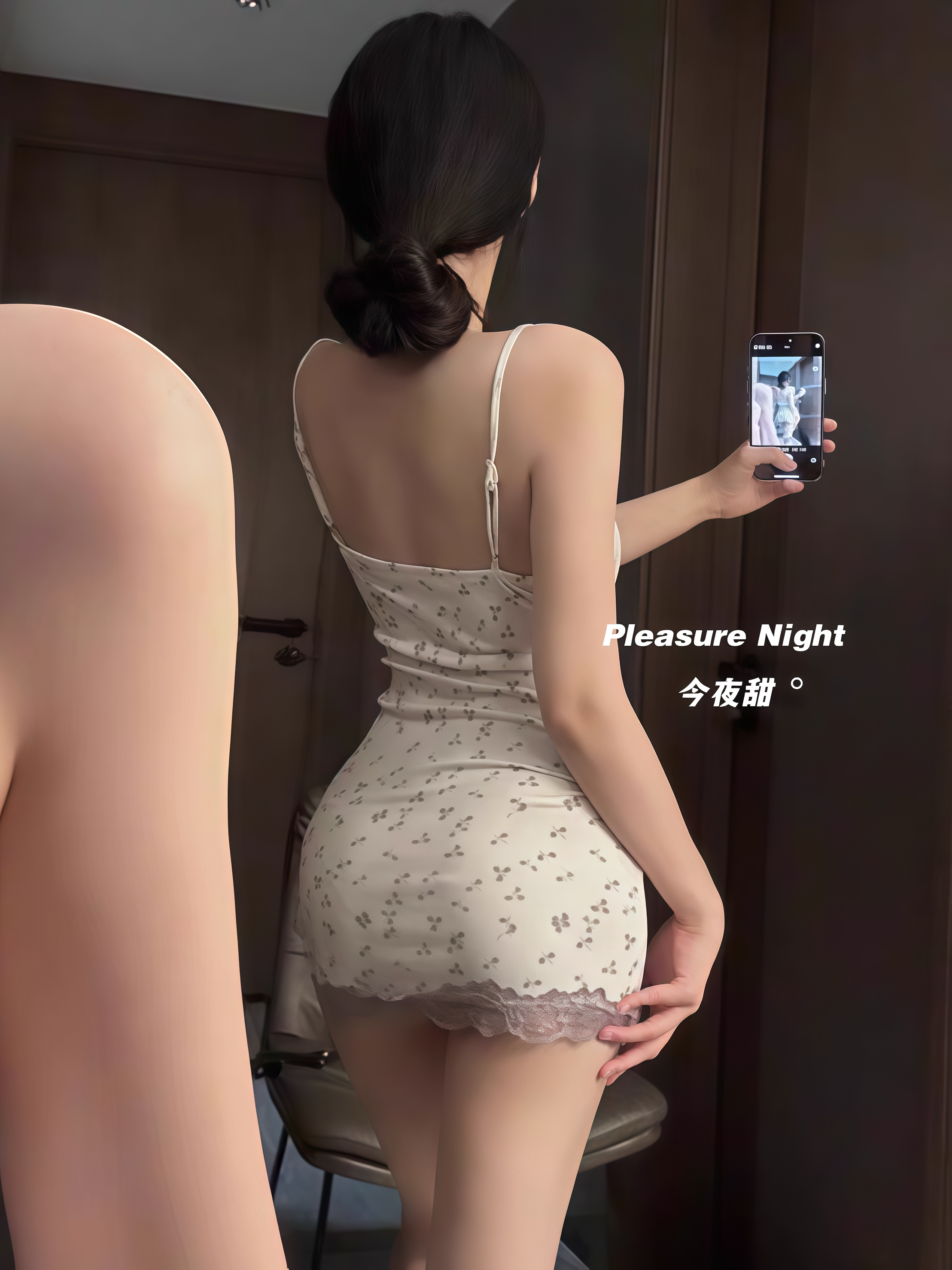 紫色韵味*性感纯欲风紫色碎花裙高级感带胸垫吊带紧身连衣睡裙女