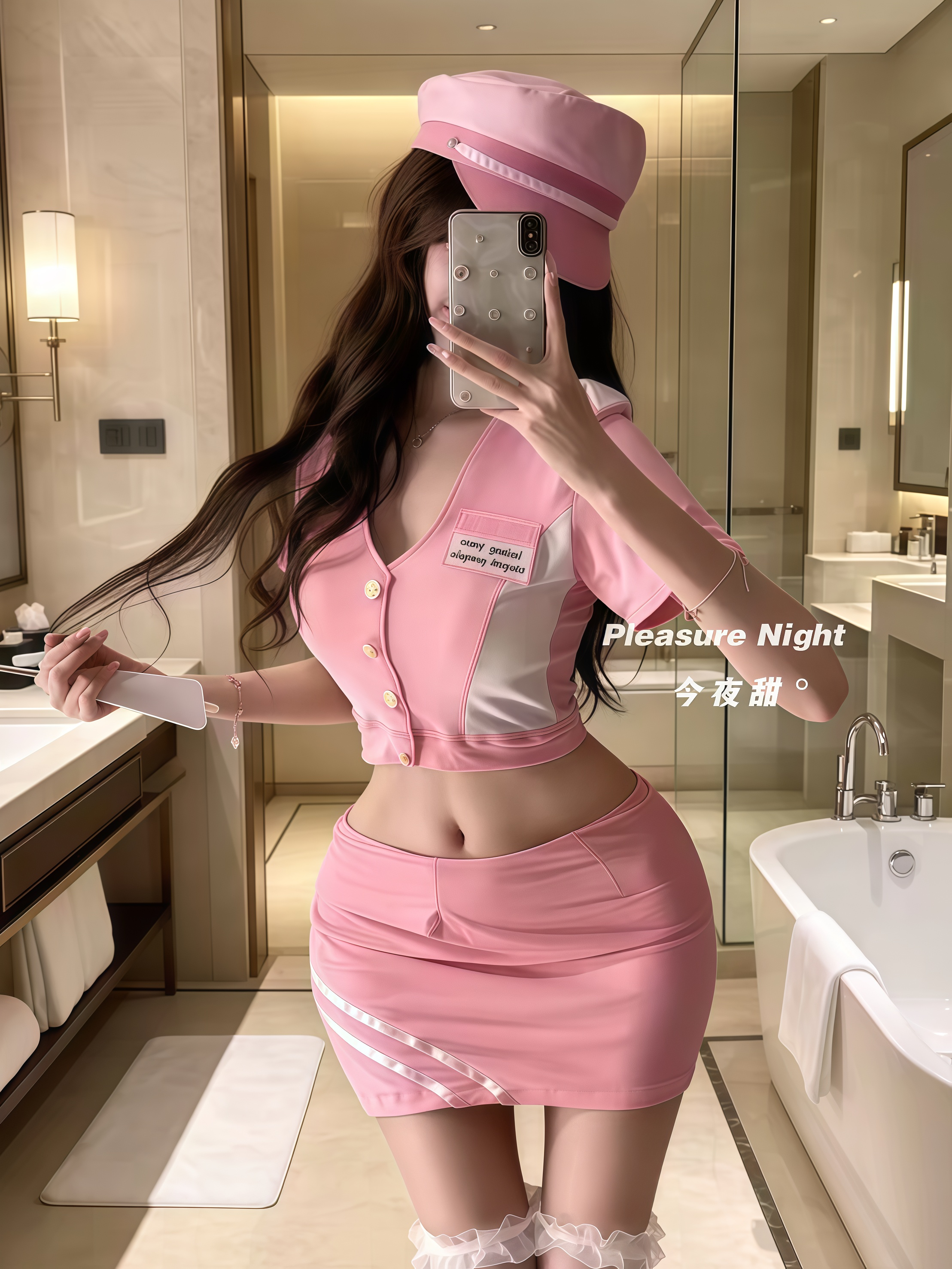 桃色飞行*情趣诱惑内衣制服秘书空姐女警性感包臀裙纯欲夜店套装
