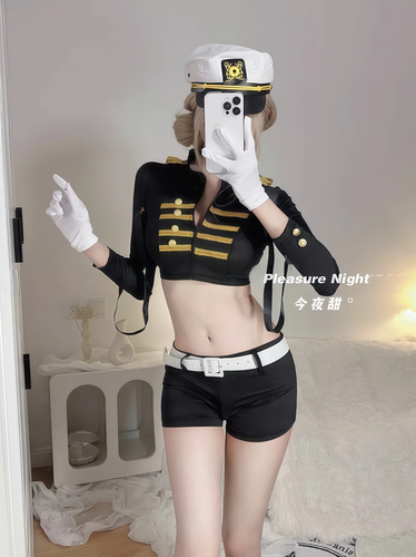 鎏金舰长*性感机车制服角色扮演套装变装女警cos纯欲空姐御姐夜店