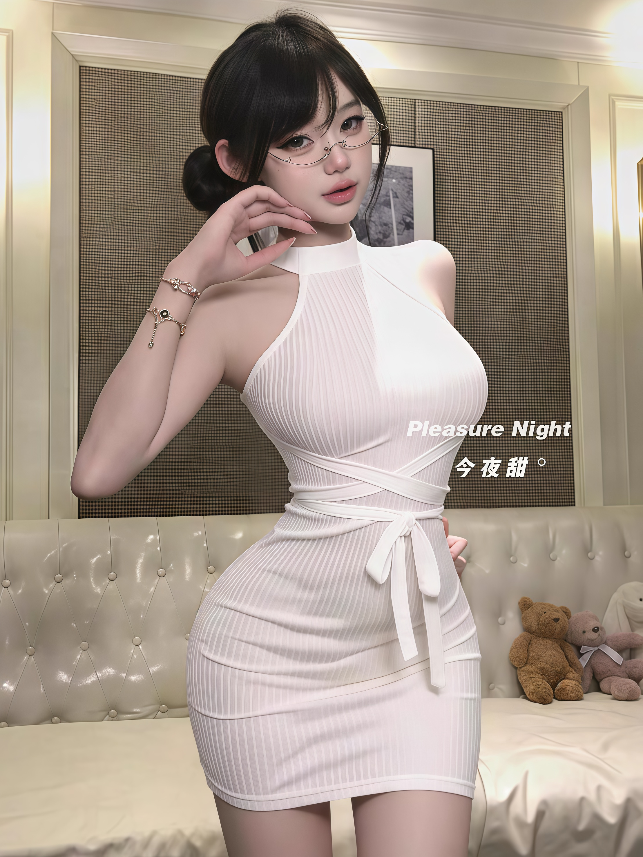 职场秘语*性感挂脖大码紧身包臀睡裙女御姐风高级感秘书OL制服装