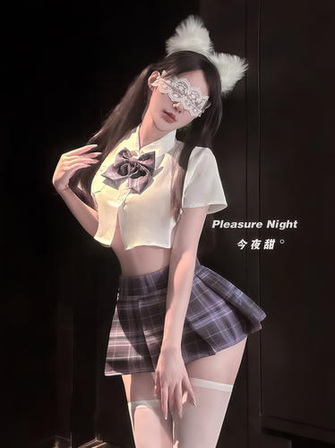 翘课学姐*情侣约会战袍cos服小胸衣服jk裙大尺度情趣制服qqny内衣