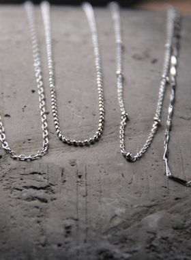 diy配链子银链子素女纯银锁骨链