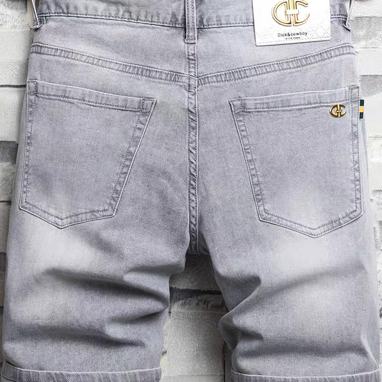 夏季薄款裤子男士牛仔短裤男五分裤中裤马裤七分夏天修身弹力男款